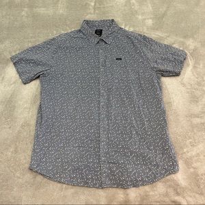 RVCA Shirt Mens XL Multi-Color Short Sleeve Slim Fit Casual